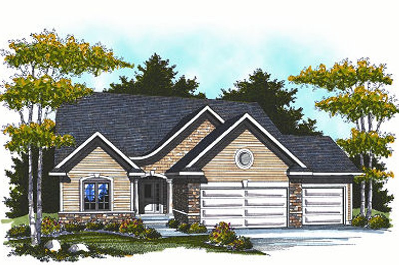 Architectural House Design - Traditional Exterior - Front Elevation Plan #70-858
