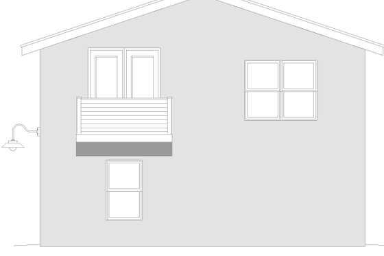 Exterior - Other Elevation 1 for Colonial House Plan #932-968, 1 bath
