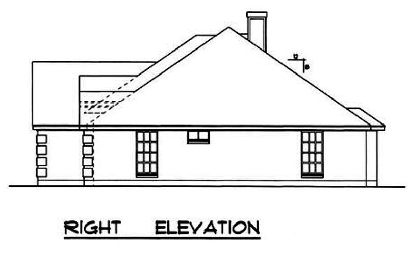 Architectural House Design - Exterior - Other Elevation 1 for Traditional House Plan #40-242 - 3 bed, 2 bath