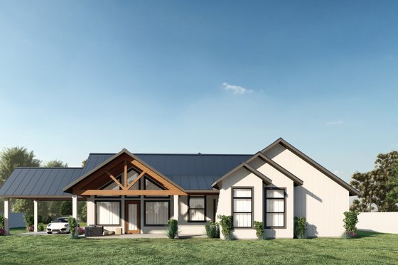 Exterior - Rear Elevation for Farmhouse House Plan #1110-42 - 3 bed, 2.5 bath