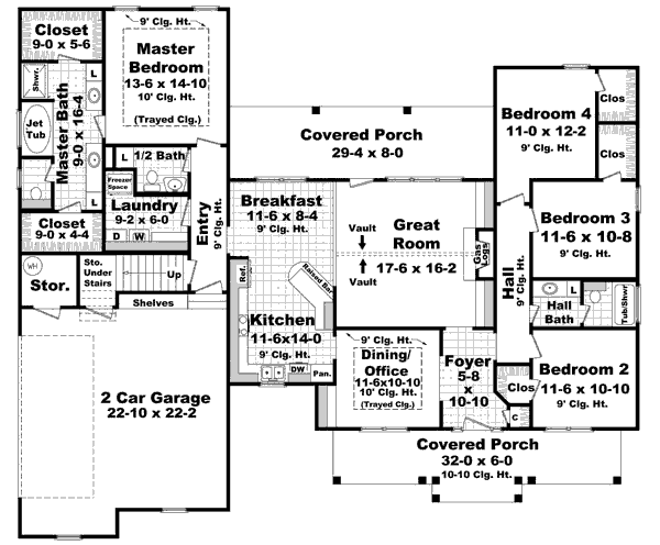 Dream House Plan - Traditional Floor Plan - Main Floor Plan #21-272