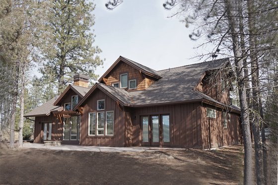 Exterior - Rear Elevation 1 for Craftsman House Plan #892-13 - 3 bed, 3.5 bath