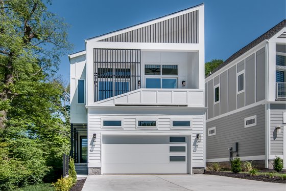 Exterior - Front Elevation 3 for Modern House Plan #1085-2 - 3 bed, 2.5 bath