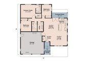 Ranch Style House Plan - 3 Beds 2 Baths 1298 Sq/Ft Plan #124-918 Floor 
