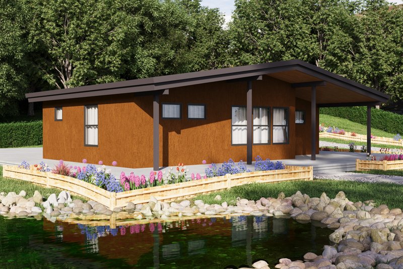 House Design - Exterior - Front Elevation 3 for Traditional House Plan #1106-136 - 2 bed, 2 bath