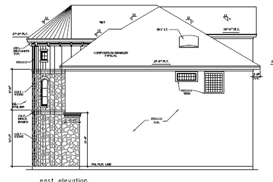 Exterior - Other Elevation for European House Plan #411-487 - 4 bed, 3.5 bath