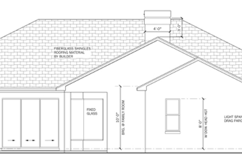Home Plan - Exterior - Rear Elevation for Mediterranean House Plan #1058-44 - 4 bed, 3 bath