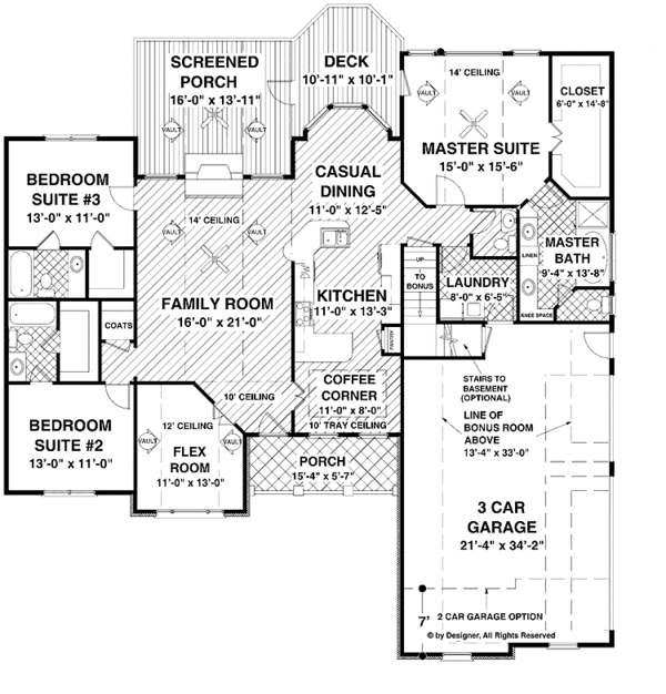 House Plan Design - Craftsman Floor Plan - Main Floor Plan #56-690