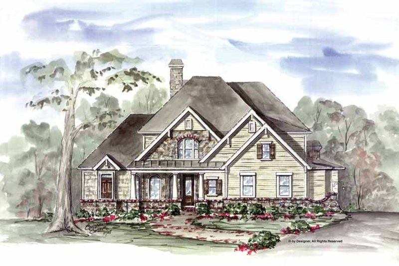Home Plan - Traditional Exterior - Front Elevation Plan #54-305