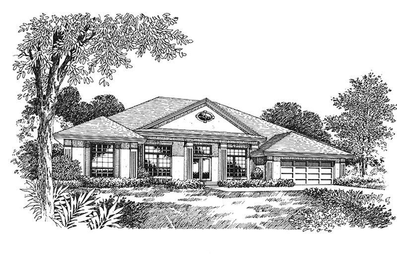 Dream House Plan - Contemporary Exterior - Front Elevation Plan #417-719
