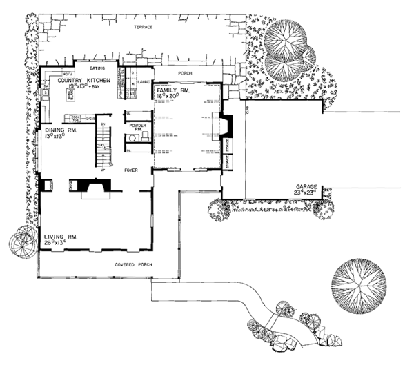Dream House Plan - Colonial Floor Plan - Main Floor Plan #72-773