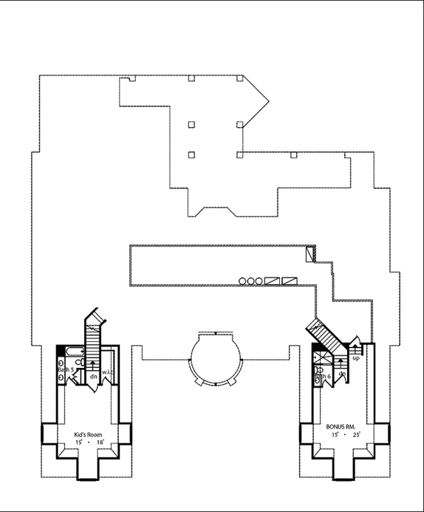 House Blueprint - Country Floor Plan - Upper Floor Plan #417-575