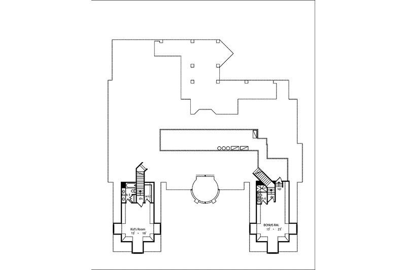 House Blueprint - Floor Plan - Upper Floor for Country House Plan #417-575 - 3 bed, 5.5 bath