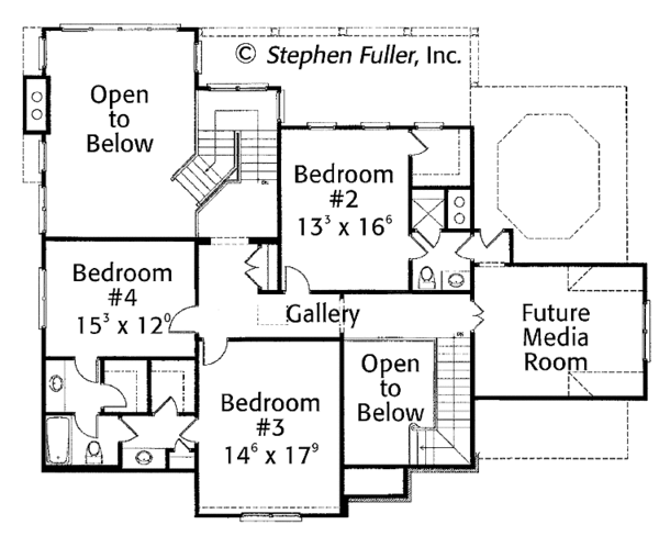 House Plan Design - Country Floor Plan - Upper Floor Plan #429-422