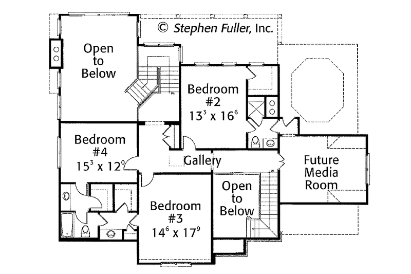 Home Plan - Floor Plan - Upper Floor for Country House Plan #429-422 - 4 bed, 3.5 bath