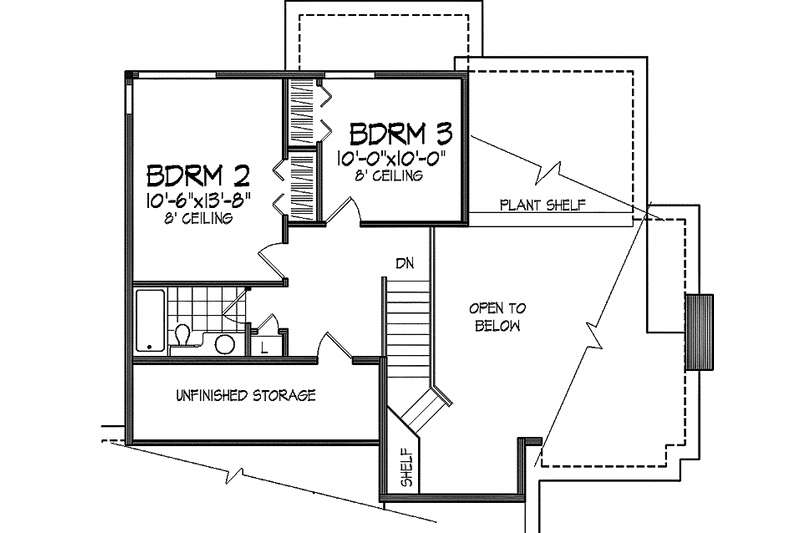 Home Plan - Floor Plan - Upper Floor for Craftsman House Plan #320-936 - 3 bed, 2.5 bath