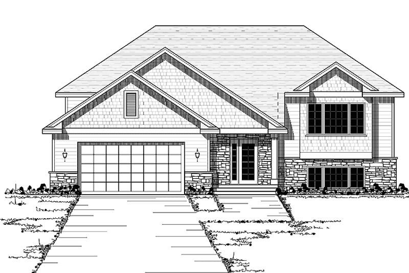Home Plan - Contemporary Exterior - Front Elevation Plan #51-593