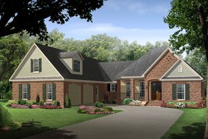 Country Exterior - Front Elevation Plan #21-479