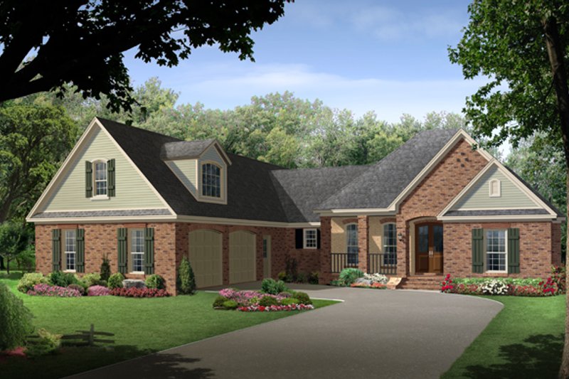 Architectural House Design - Country Exterior - Front Elevation Plan #21-479