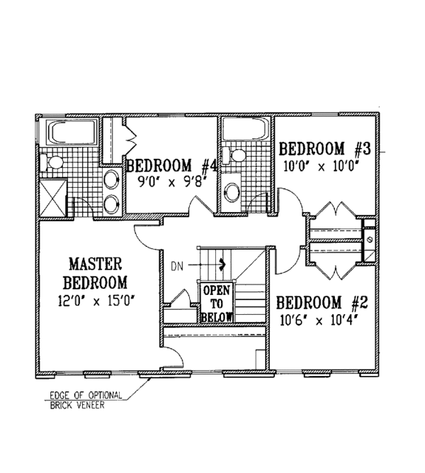 House Plan Design - Country Floor Plan - Upper Floor Plan #953-4