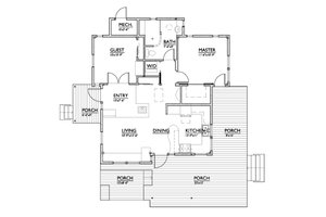 800 square foot 2 bedroom modern cabin house plan