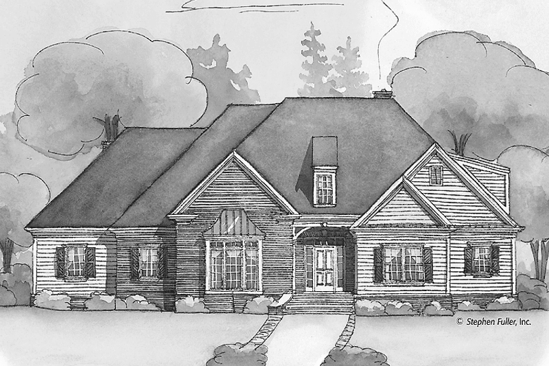 Home Plan - Colonial Exterior - Front Elevation Plan #429-416