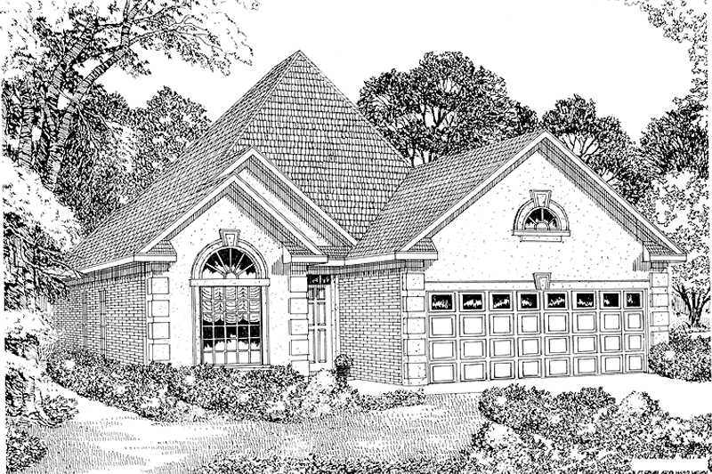 House Plan Design - European Exterior - Front Elevation Plan #17-2742