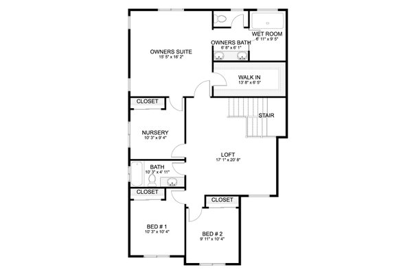 Home Plan - Farmhouse Floor Plan - Upper Floor Plan #1060-402