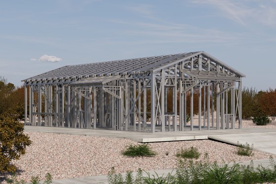Exterior - Other Elevation 4 for Adobe / Southwestern House Plan #1106-53 - 1 bed, 1 bath