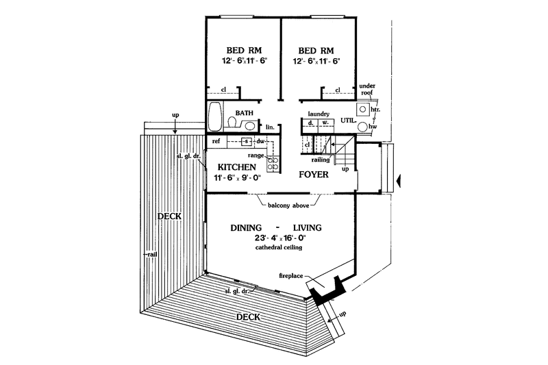 Home Plan - Floor Plan - Main Floor House Plan #456-60 - 3 bed, 2 bath
