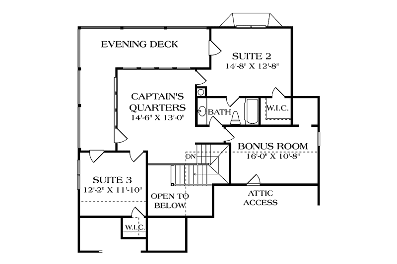 Home Plan - Floor Plan - Upper Floor for Traditional House Plan #453-509 - 3 bed, 2.5 bath