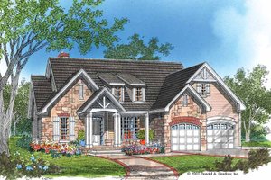 Exterior - Front Elevation 3 for Ranch House Plan #929-645 - 3 bed, 2 bath