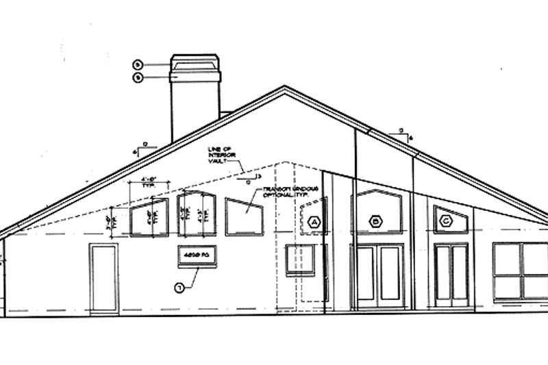 Home Plan - Exterior - Rear Elevation for Mediterranean House Plan #417-762 - 4 bed, 3 bath