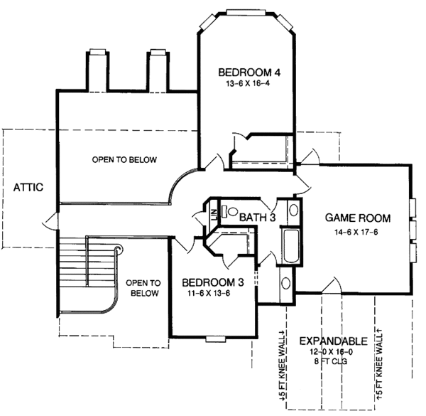 House Design - Country Floor Plan - Upper Floor Plan #952-275