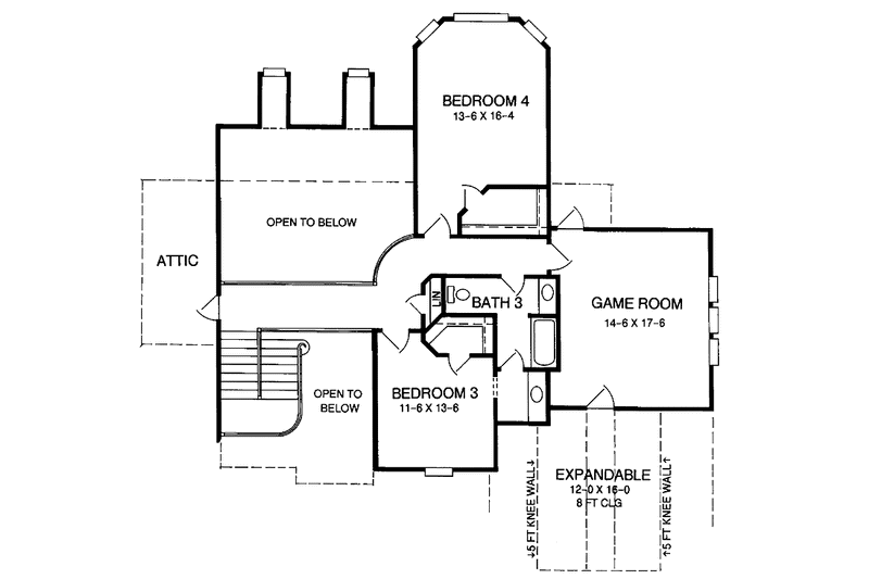 Home Plan - Floor Plan - Upper Floor for Country House Plan #952-275 - 4 bed, 3.5 bath