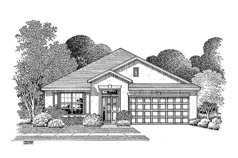 Architectural House Design - Ranch Exterior - Front Elevation Plan #999-70