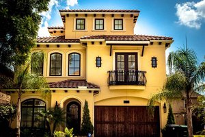 Dream House Plan - Mediterranean Exterior - Front Elevation Plan #1021-15