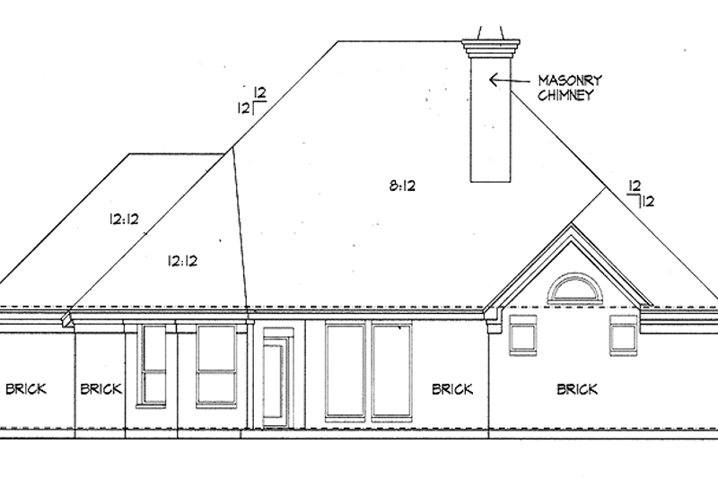 House Blueprint - Exterior - Rear Elevation for Country House Plan #946-14 - 4 bed, 3 bath