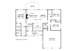 Floor Plan - Main Floor for Country House Plan #929-429 - 3 bed, 2 bath