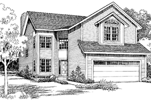 Traditional Exterior - Front Elevation Plan #72-957