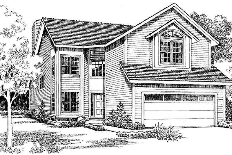 Architectural House Design - Traditional Exterior - Front Elevation Plan #72-957