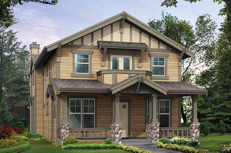 House Plan Design - Exterior - Front Elevation 3 for Craftsman House Plan #132-302 - 3 bed, 2.5 bath
