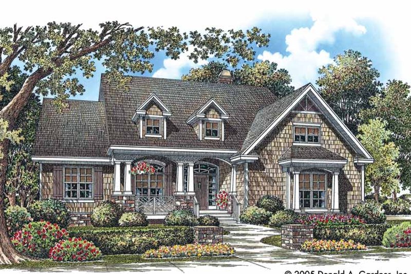 House Plan Design - Exterior - Front Elevation 6 for Ranch House Plan #929-745 - 3 bed, 2 bath