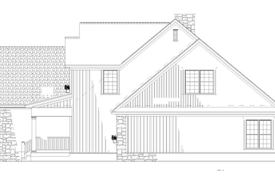 Exterior - Other Elevation 1 for Traditional House Plan #17-2779 - 4 bed, 2.5 bath