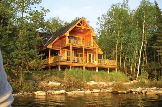 Exterior - Rear Elevation 4 for Cabin House Plan #118-167 - 3 bed, 2 bath