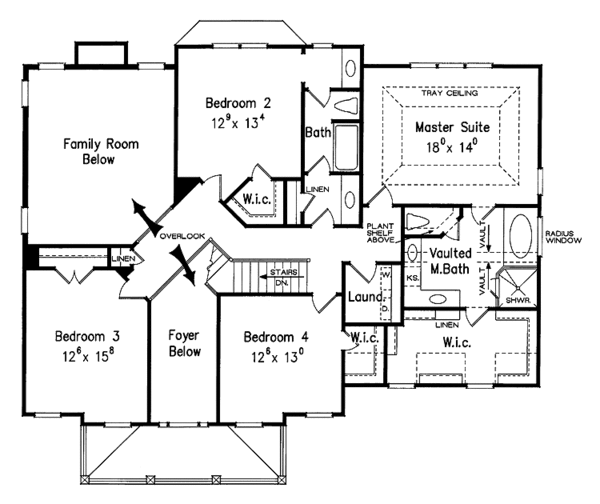 Dream House Plan - Classical Floor Plan - Upper Floor Plan #927-576