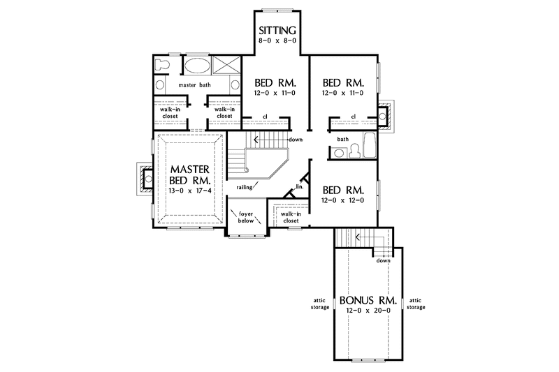 Dream House Plan - Floor Plan - Upper Floor for Country House Plan #929-424 - 4 bed, 2.5 bath