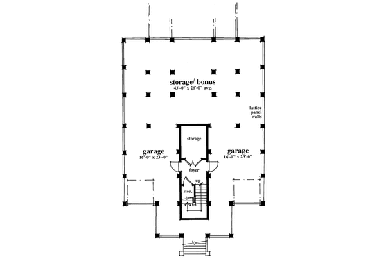 Floor Plan - Lower Floor for Classical House Plan #930-71 - 5 bed, 3.5 bath