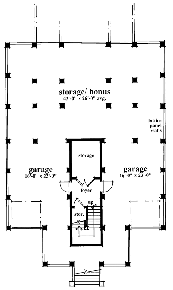 Classical Floor Plan - Lower Floor Plan #930-71