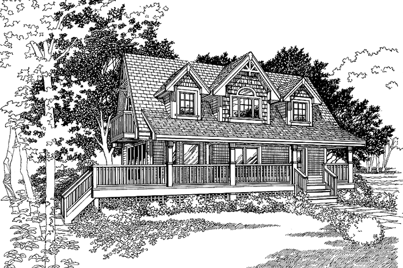 House Blueprint - Victorian Exterior - Front Elevation Plan #47-940
